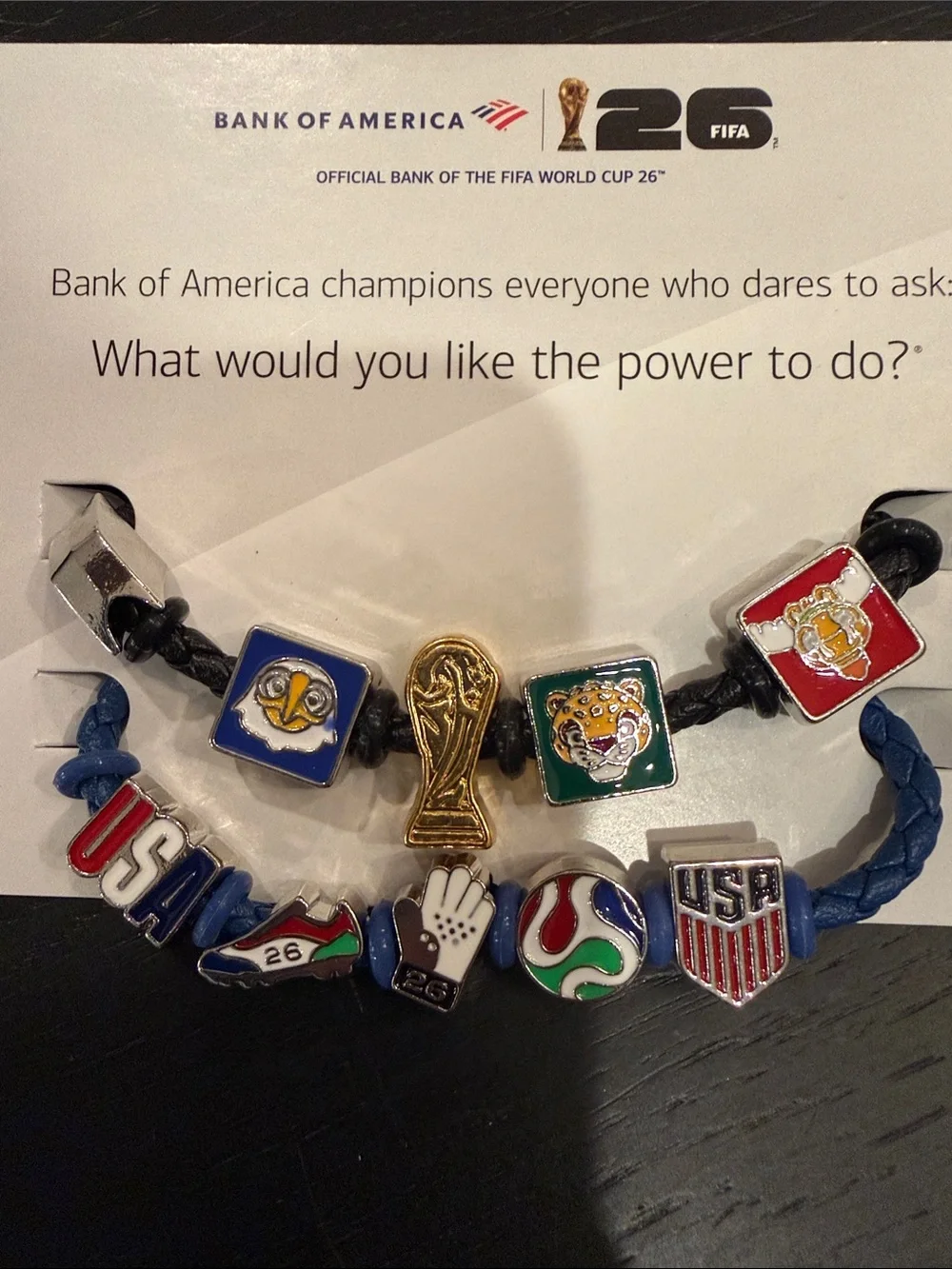 FIFA World Cup 2026 Bank of America bracelet and USA host country bracelet